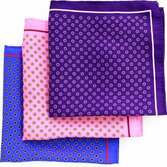6PCS Silk Pocket Squares for Men Handkerchief Hanky Set - Picture 4 of 9